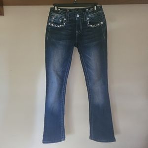 Miss me MP50825858 Mid-rise Slim boot embellished jeans Size 26